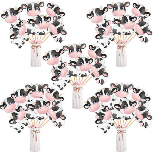 PIONEER COMMERCE 32 Pieces Cow Print Party Decorations Cow Baby Shower pioneer-commerce-32-pieces-cow-print-party-decorations-cow-baby-shower